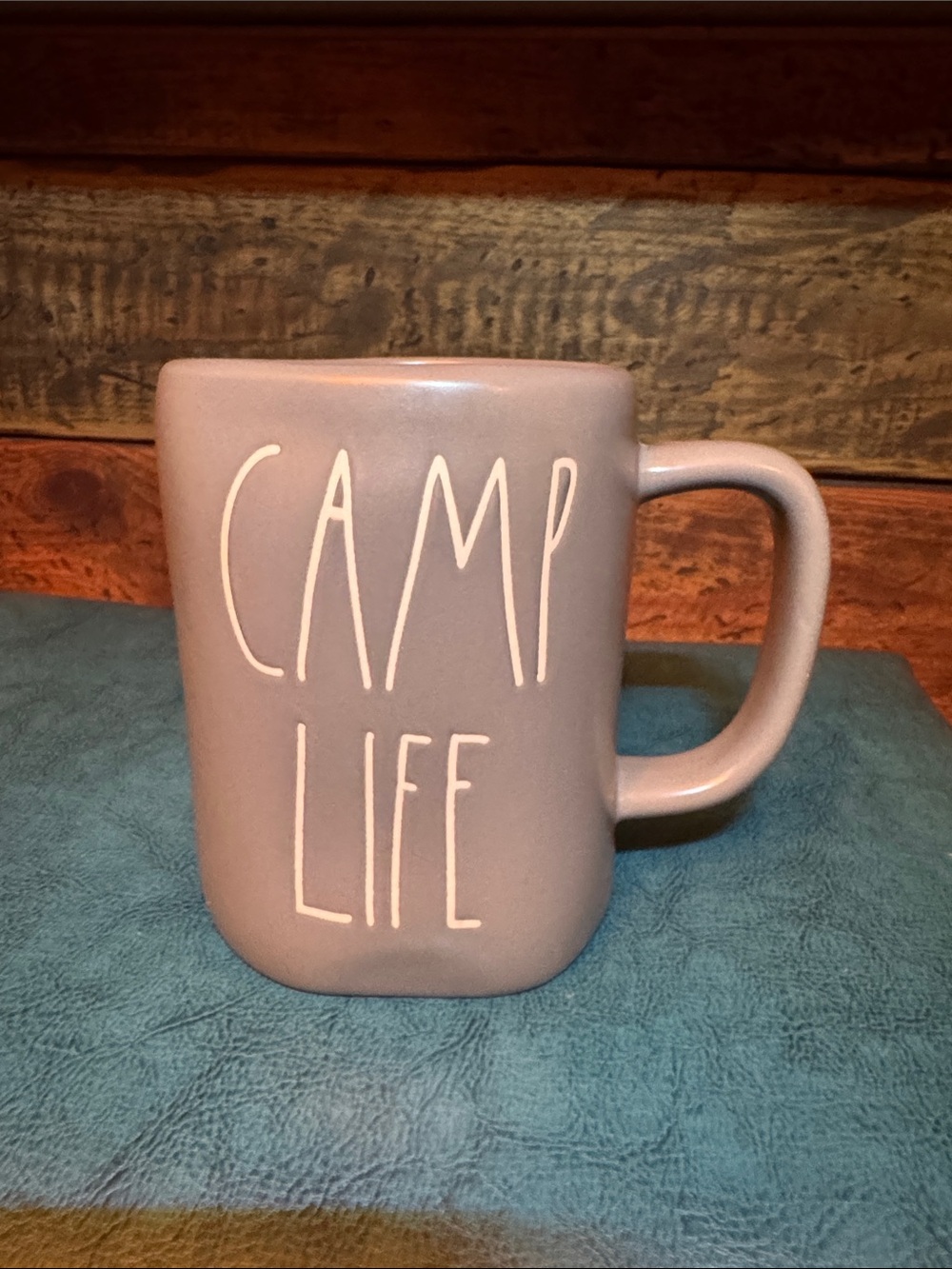 Rae Dunn Camp Life Ceramic Mug - Gray
